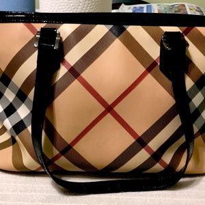 woman’s Burberry Classic Tote Handbag